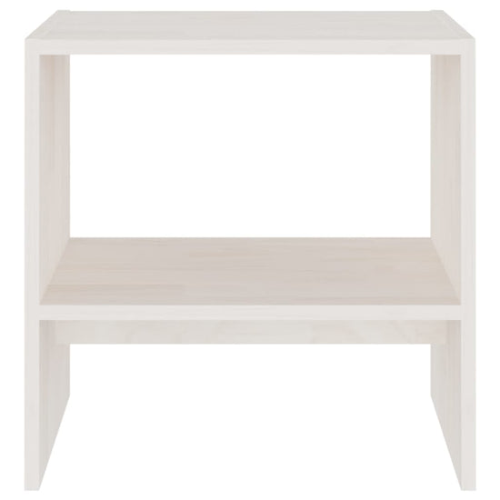 Nachtkastjes 2st 40x30,5x40 cm massief grenenhout wit MeubelReus