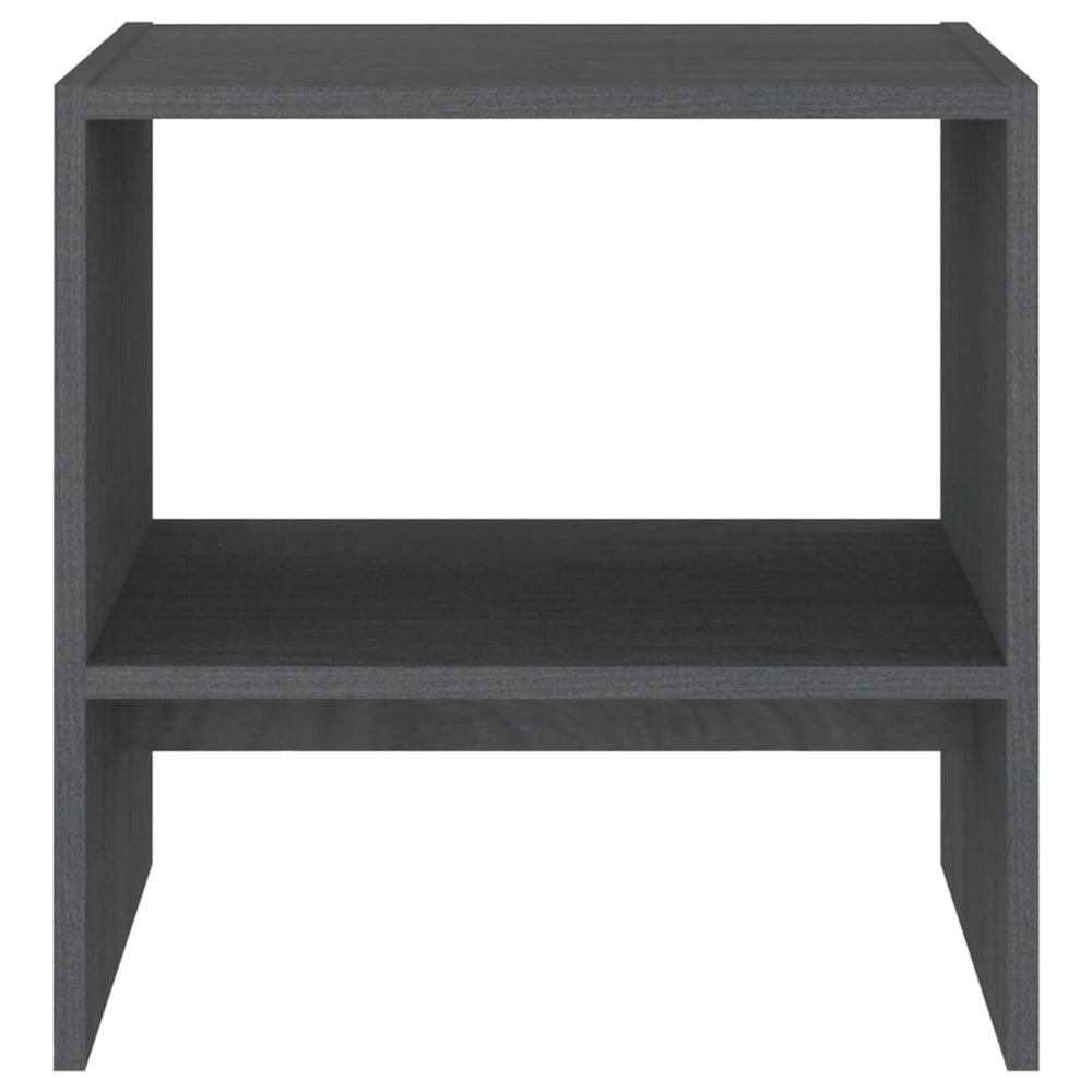 Nachtkastjes 2st 40x30,5x40 cm massief grenenhout grijs MeubelReus
