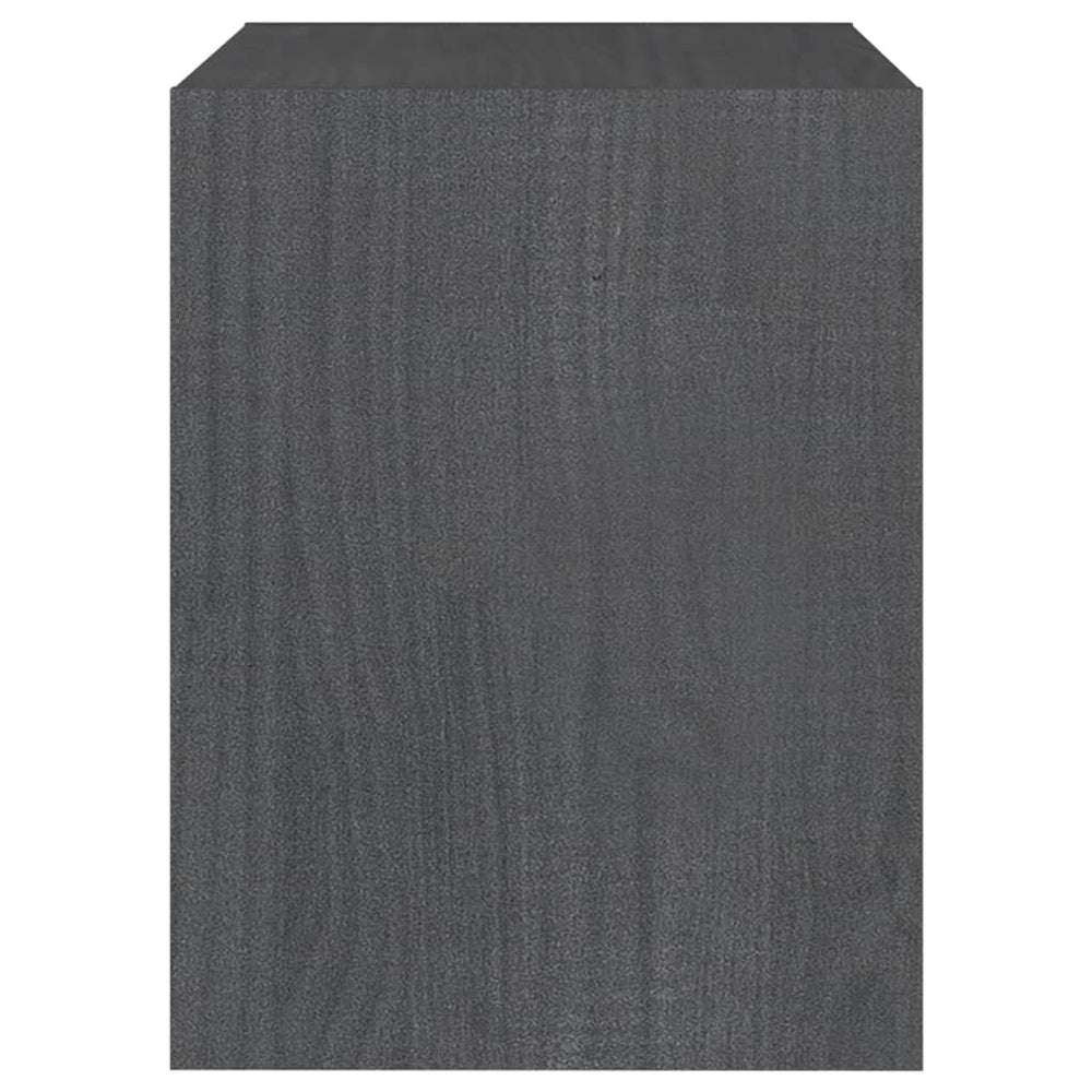 Nachtkastjes 2st 40x30,5x40 cm massief grenenhout grijs MeubelReus