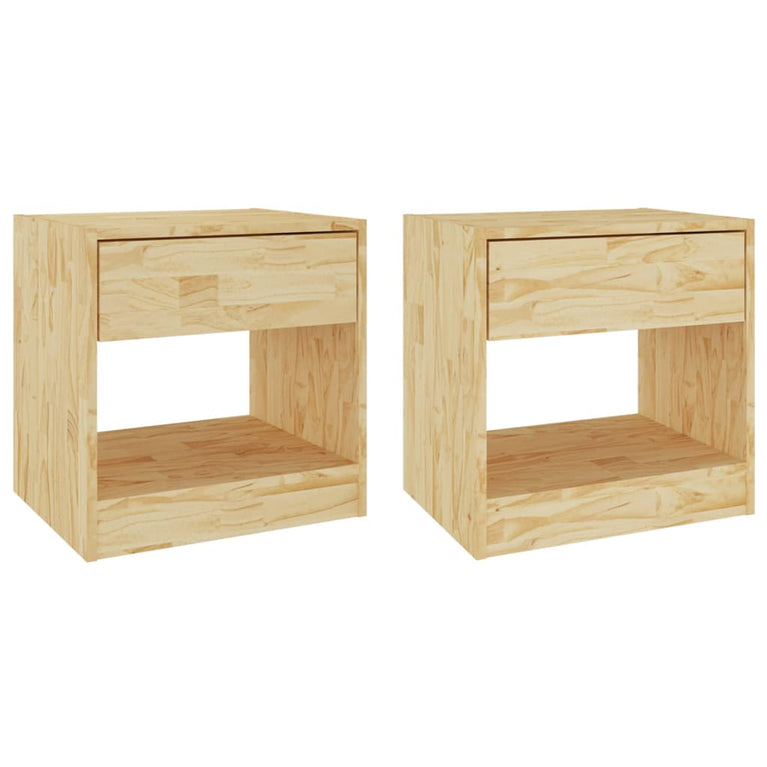 Nachtkastjes 2 st 50x34x50 cm massief grenenhout MeubelReus