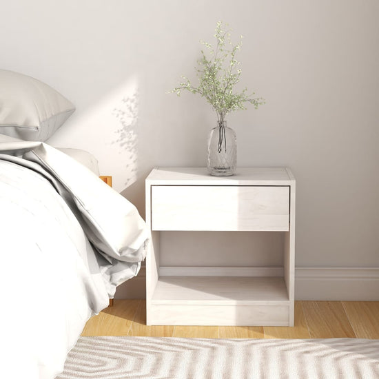 Nachtkastjes 2 st 40x31x40 cm massief grenenhout wit MeubelReus