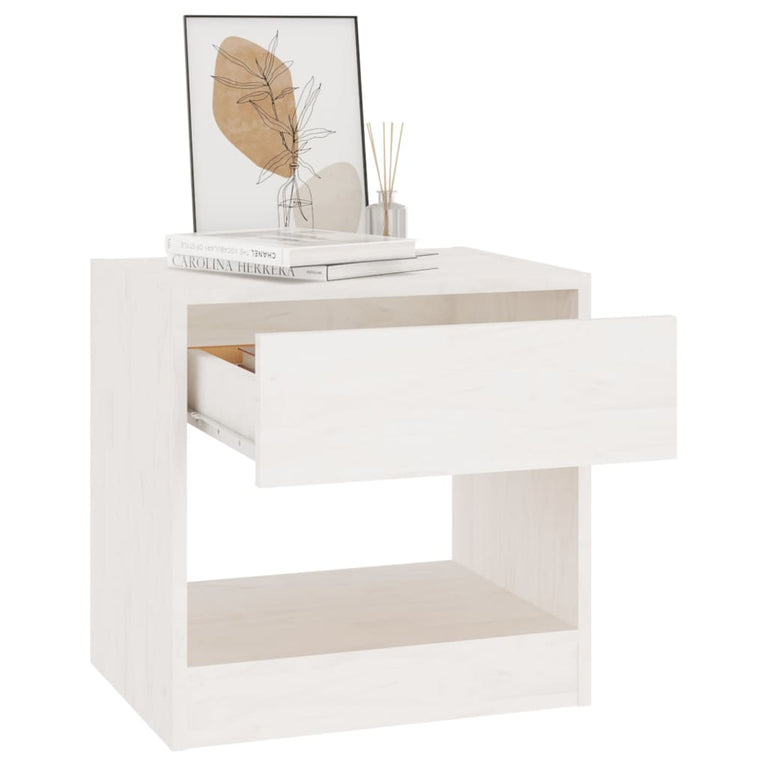 Nachtkastjes 2 st 40x31x40 cm massief grenenhout wit MeubelReus