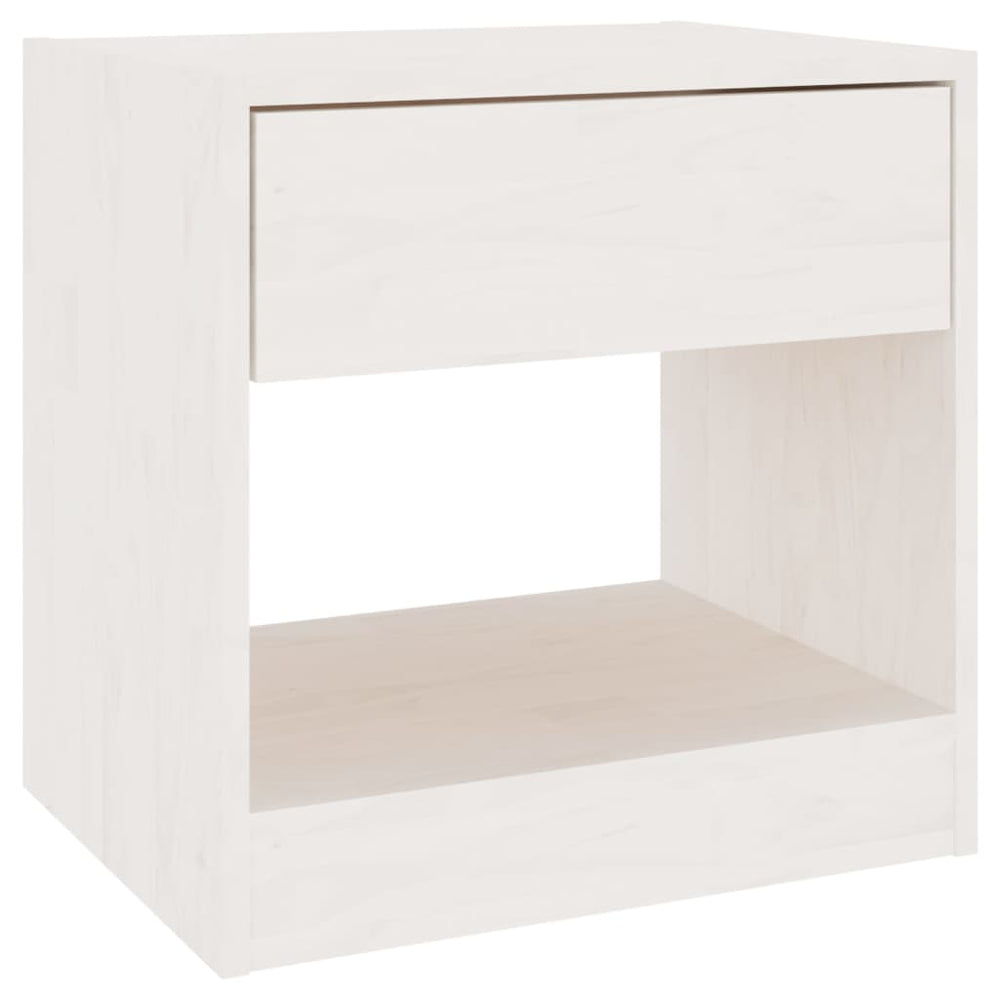 Nachtkastjes 2 st 40x31x40 cm massief grenenhout wit MeubelReus