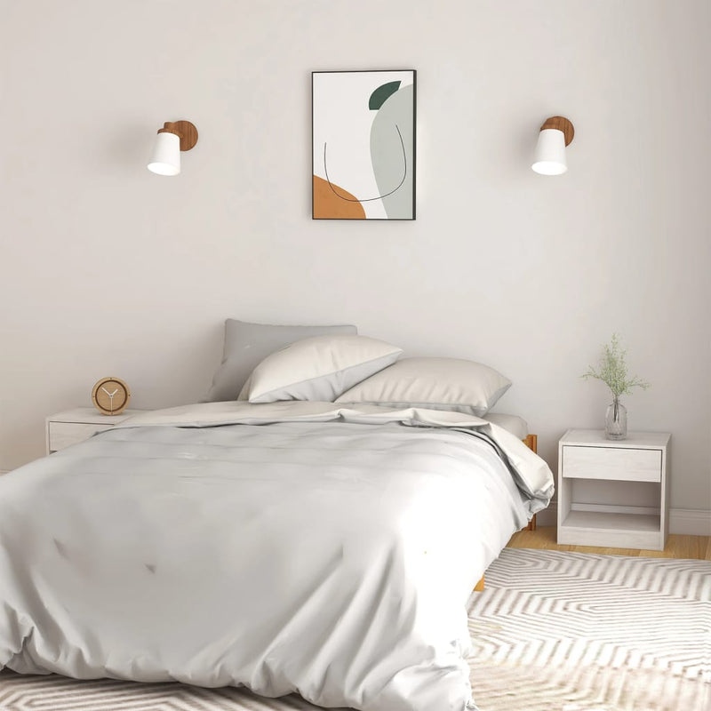 Nachtkastjes 2 st 40x31x40 cm massief grenenhout wit MeubelReus