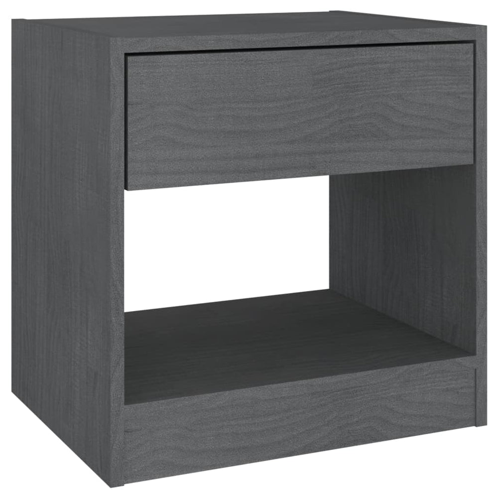 Nachtkastjes 2 st 40x31x40 cm massief grenenhout grijs MeubelReus