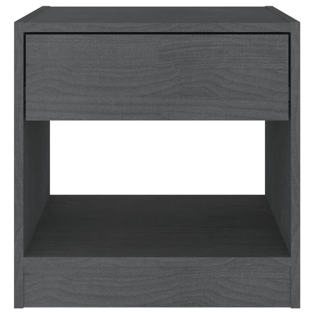 Nachtkastjes 2 st 40x31x40 cm massief grenenhout grijs MeubelReus
