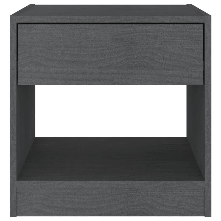 Nachtkastjes 2 st 40x31x40 cm massief grenenhout grijs MeubelReus