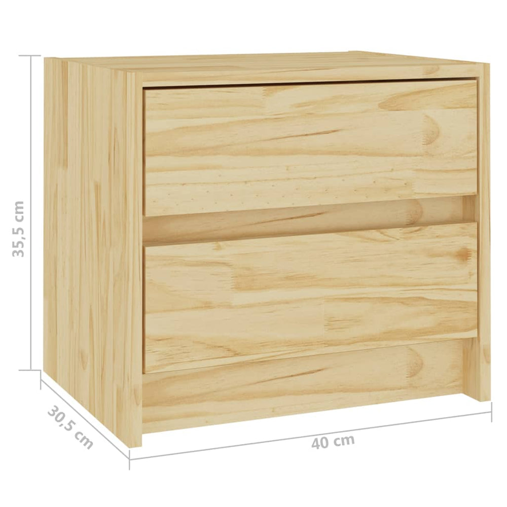 Nachtkastje 40x30,5x35,5 cm massief grenenhout MeubelReus