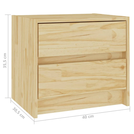 Nachtkastje 40x30,5x35,5 cm massief grenenhout MeubelReus