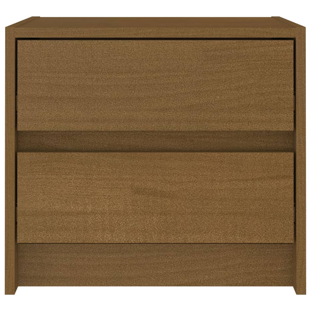 Nachtkastje 40x30,5x35,5 cm massief grenenhout honingbruin MeubelReus