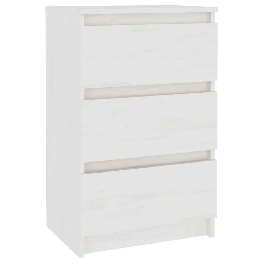 Nachtkastje 40x29,5x64 cm massief grenenhout wit MeubelReus