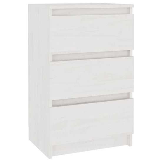 Nachtkastje 40x29,5x64 cm massief grenenhout wit MeubelReus
