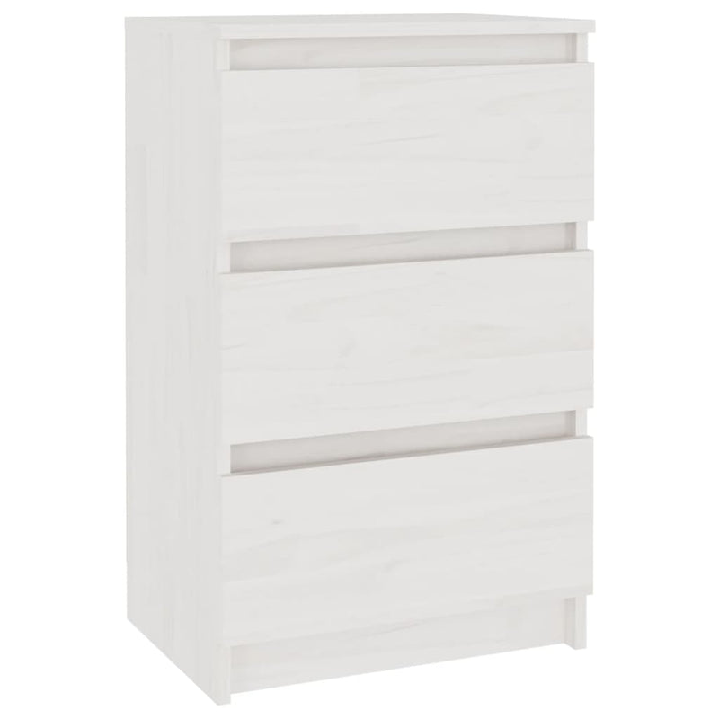 Nachtkastje 40x29,5x64 cm massief grenenhout wit MeubelReus