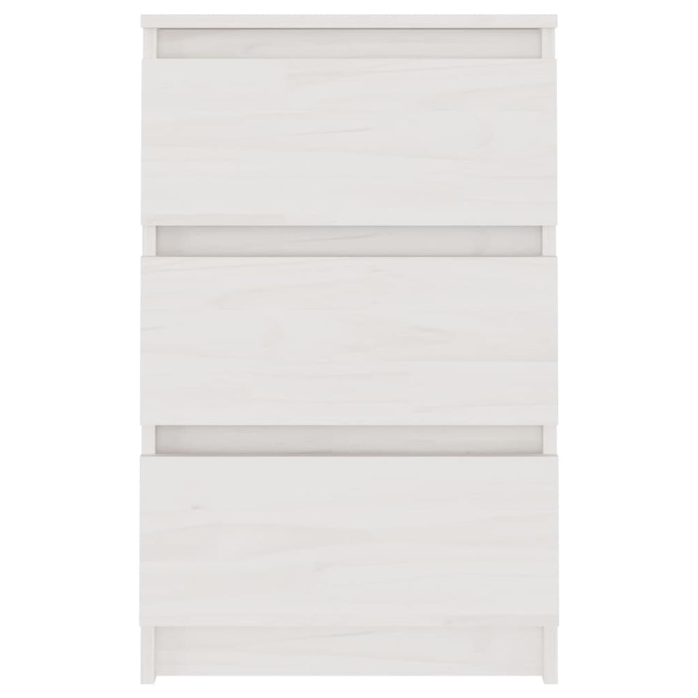 Nachtkastje 40x29,5x64 cm massief grenenhout wit MeubelReus
