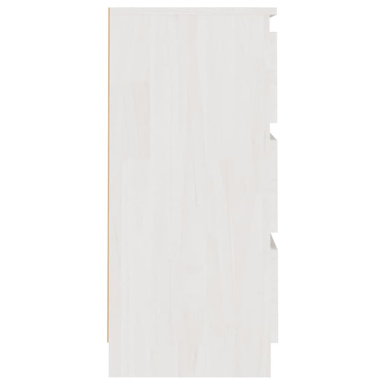 Nachtkastjes 2 st 40x29,5x64 cm massief grenenhout wit MeubelReus
