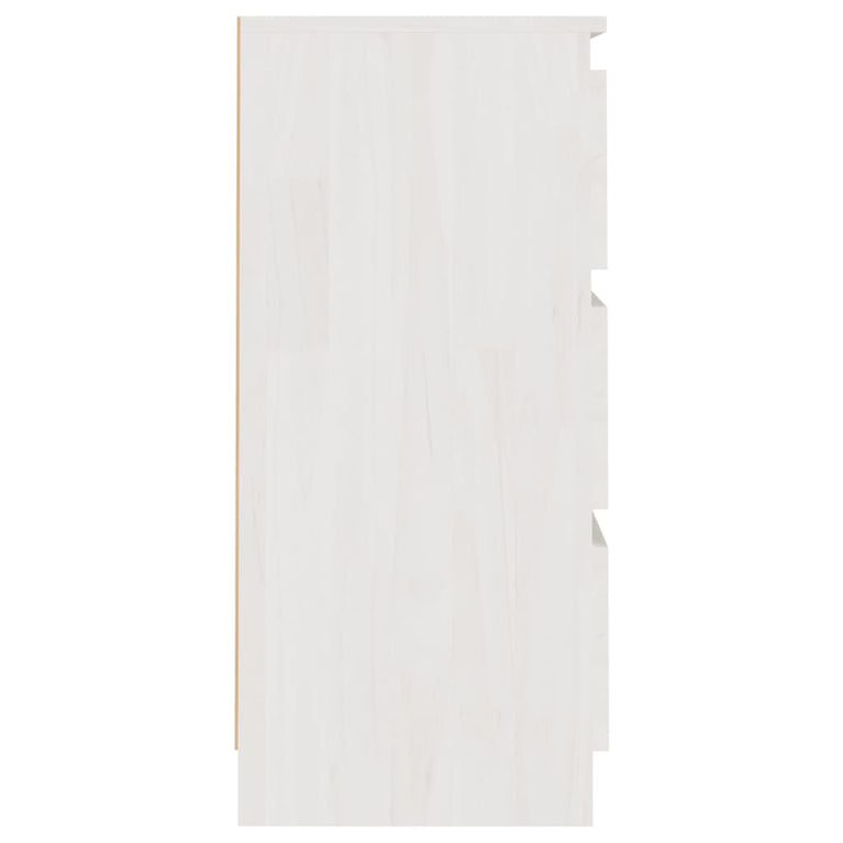 Nachtkastjes 2 st 40x29,5x64 cm massief grenenhout wit MeubelReus