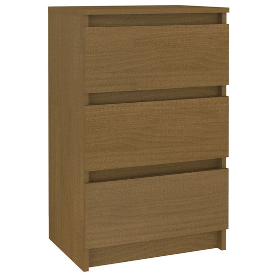 Nachtkastje 40x29,5x64 cm massief grenenhout honingbruin MeubelReus