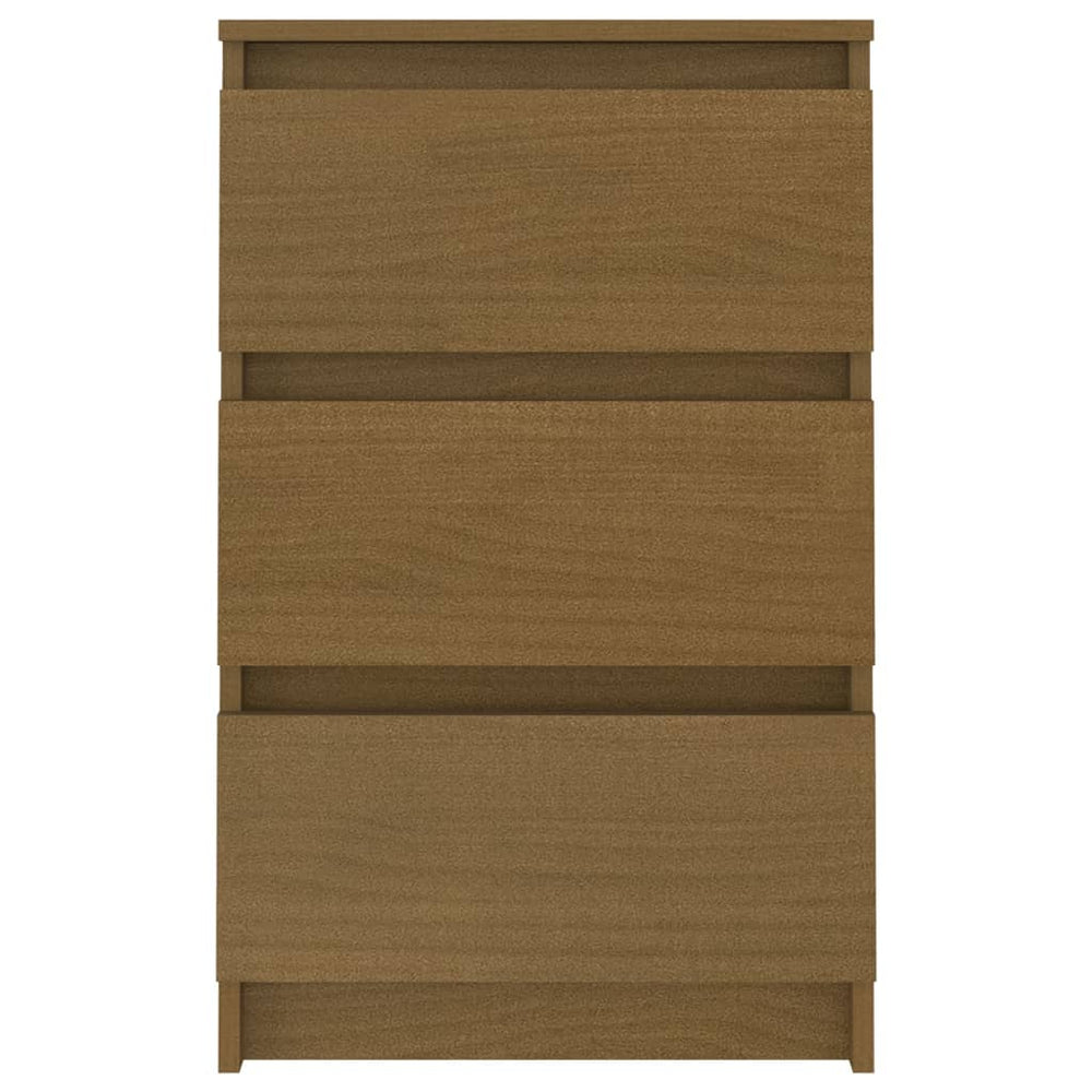 Nachtkastje 40x29,5x64 cm massief grenenhout honingbruin MeubelReus