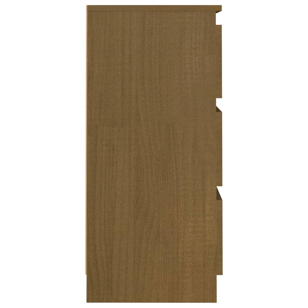 Nachtkastje 40x29,5x64 cm massief grenenhout honingbruin MeubelReus