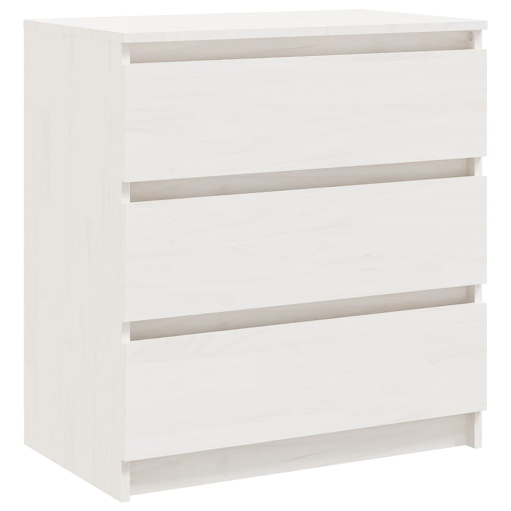 Nachtkastje 60x36x64 cm massief grenenhout wit MeubelReus