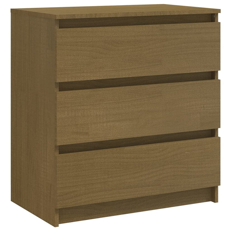 Nachtkastje 60x36x64 cm massief grenenhout honingbruin MeubelReus