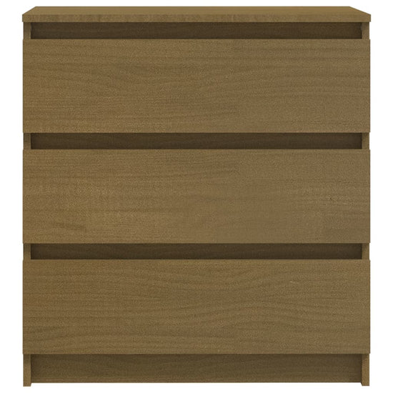Nachtkastje 60x36x64 cm massief grenenhout honingbruin MeubelReus