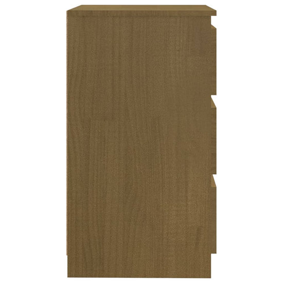 Nachtkastje 60x36x64 cm massief grenenhout honingbruin MeubelReus