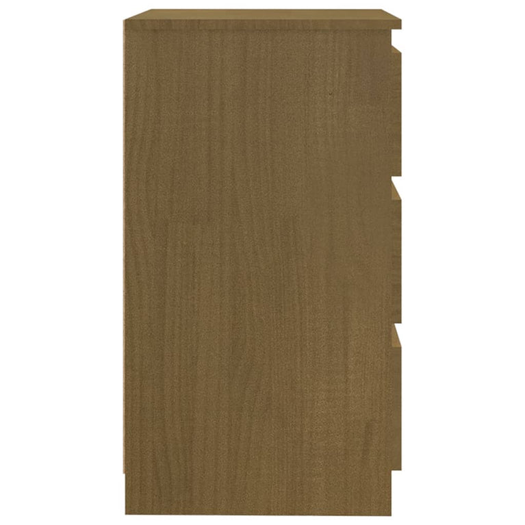 Nachtkastje 60x36x64 cm massief grenenhout honingbruin MeubelReus