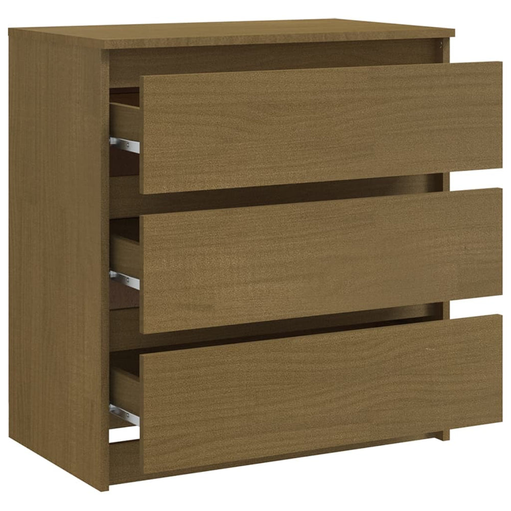 Nachtkastje 60x36x64 cm massief grenenhout honingbruin MeubelReus