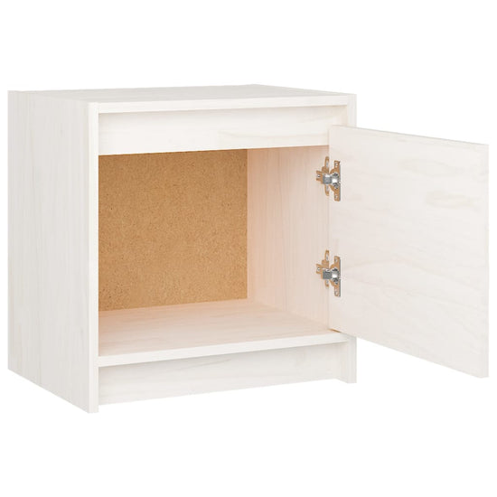 Nachtkastjes 2 st 40x30,5x40 cm massief grenenhout wit MeubelReus