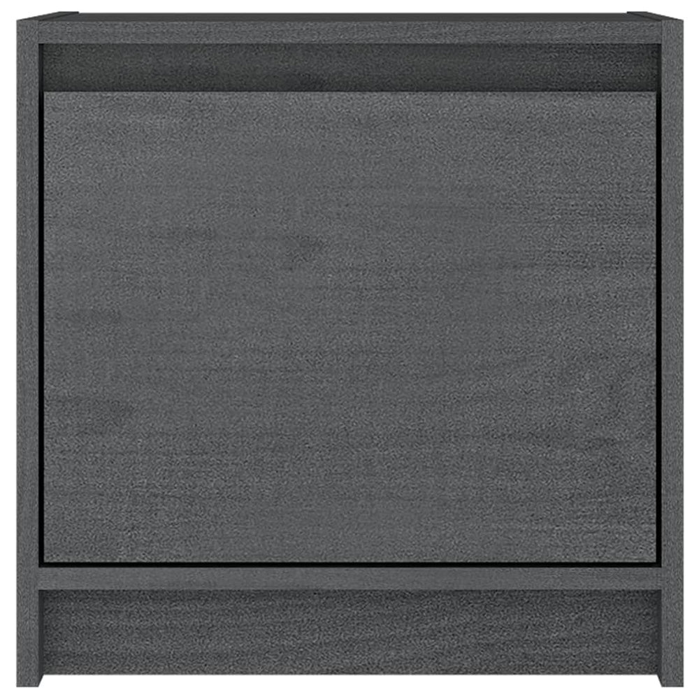 Nachtkastjes 2st 40x30,5x40 cm massief grenenhout grijs MeubelReus