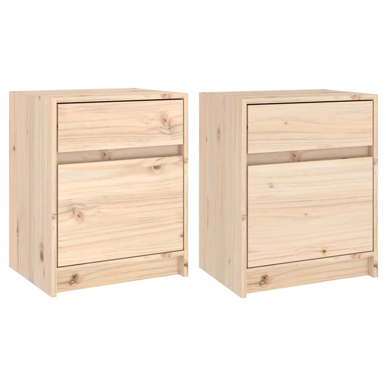 Nachtkastjes 2 st 50x34x50 cm massief grenenhout MeubelReus