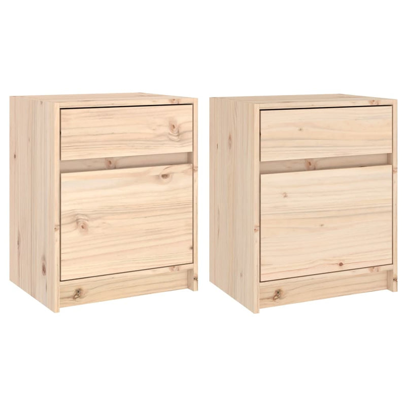 Nachtkastjes 2 st 50x34x50 cm massief grenenhout MeubelReus