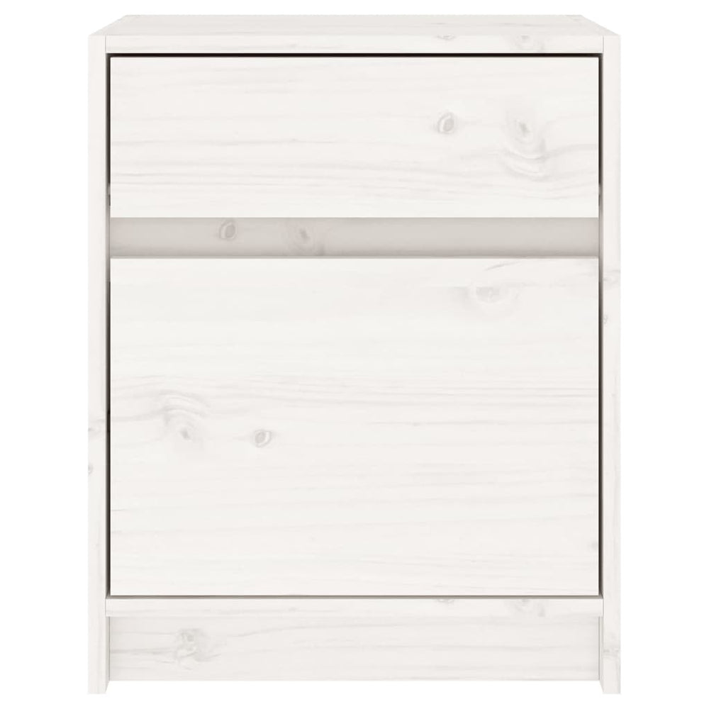 Nachtkastjes 2 st 40x31x50 cm massief grenenhout wit MeubelReus