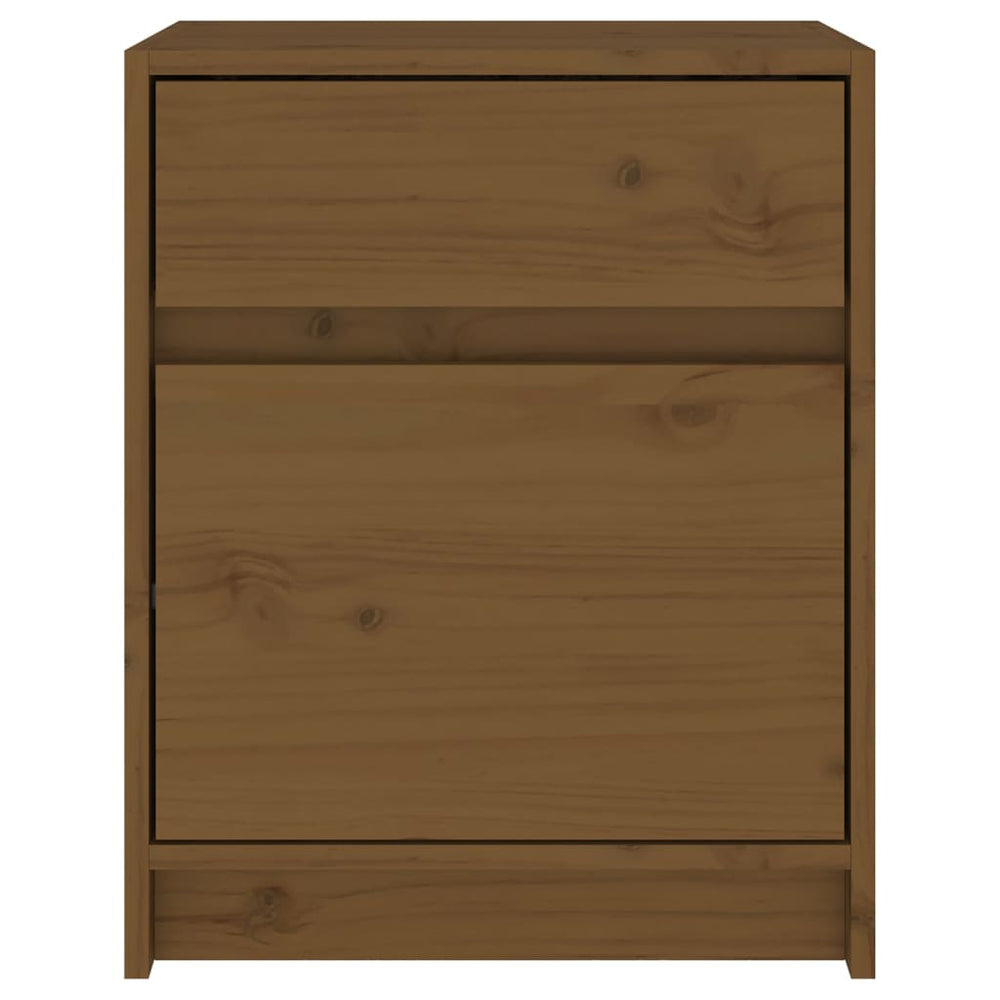 Nachtkastjes 2 st 40x31x50 cm massief grenenhout honingbruin MeubelReus