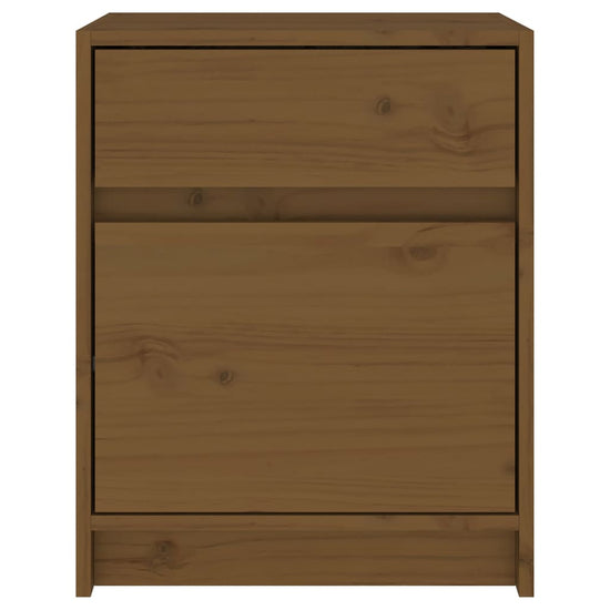 Nachtkastjes 2 st 40x31x50 cm massief grenenhout honingbruin MeubelReus