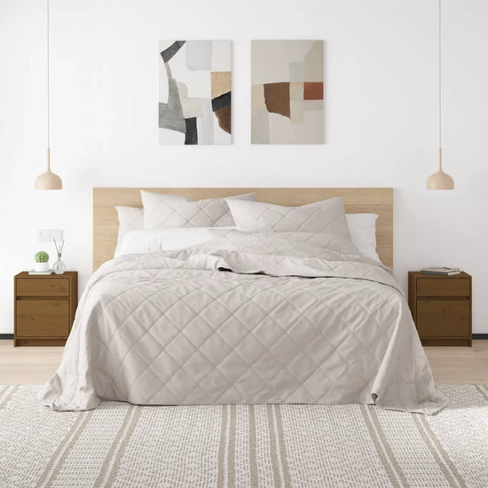 Nachtkastjes 2 st 40x31x50 cm massief grenenhout honingbruin MeubelReus