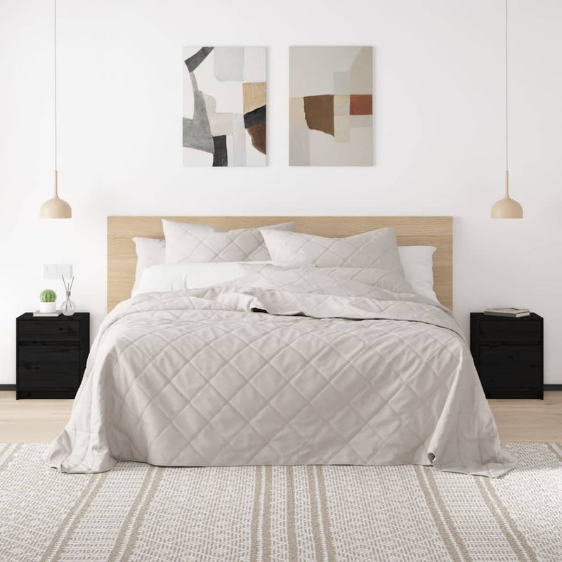 Nachtkastje 40x31x50 cm massief grenenhout zwart MeubelReus