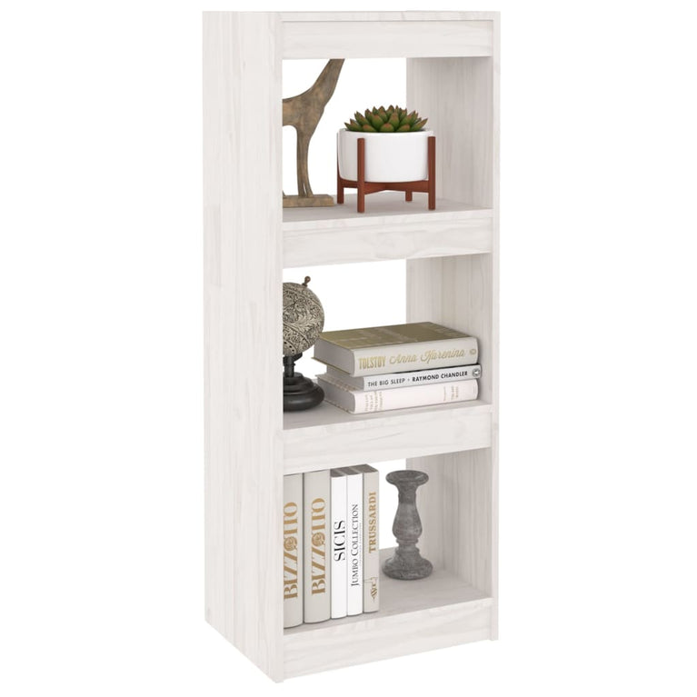 Boekenkast/kamerscherm 40x30x103,5 cm massief grenenhout wit MeubelReus