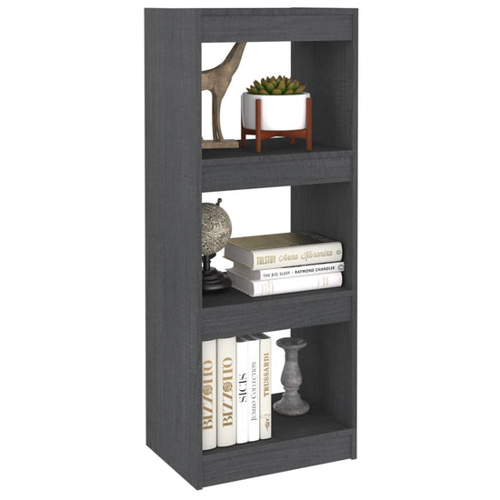 Boekenkast/kamerscherm 40x30x103,5 cm massief grenenhout grijs MeubelReus