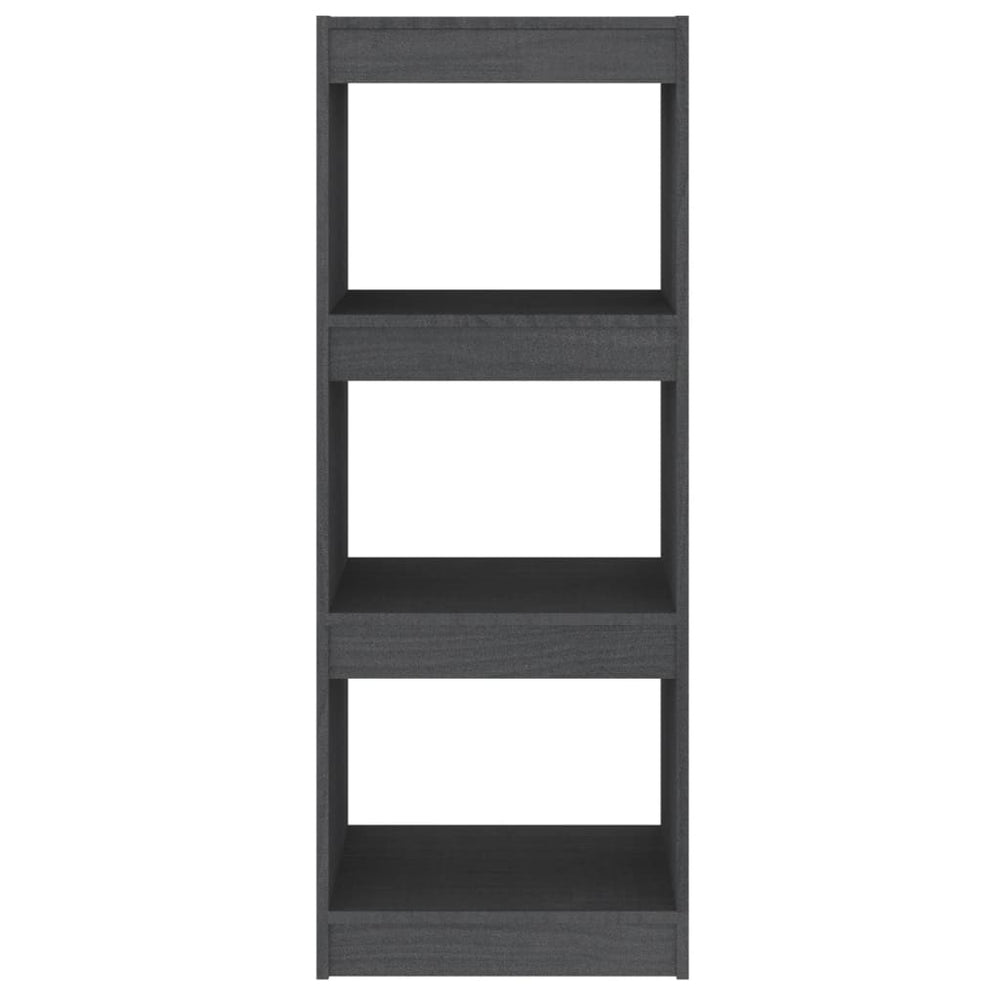 Boekenkast/kamerscherm 40x30x103,5 cm massief grenenhout grijs MeubelReus