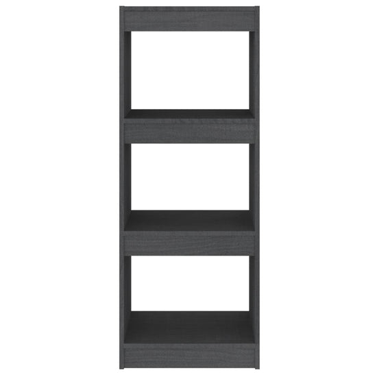 Boekenkast/kamerscherm 40x30x103,5 cm massief grenenhout grijs MeubelReus