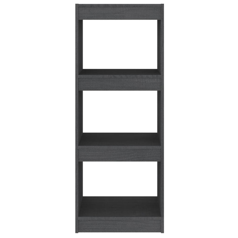 Boekenkast/kamerscherm 40x30x103,5 cm massief grenenhout grijs MeubelReus