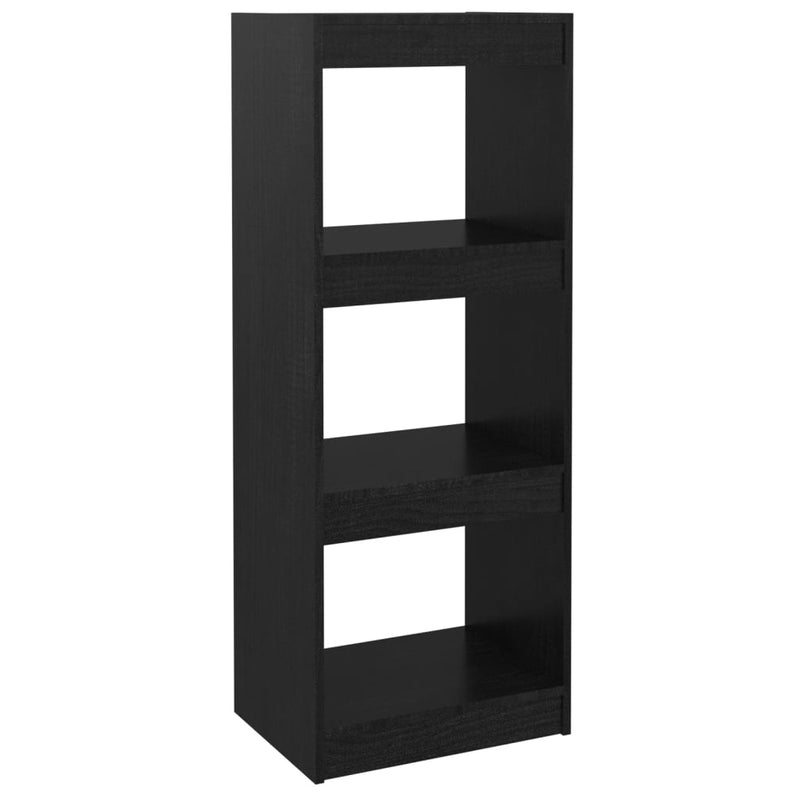 Boekenkast/kamerscherm 40x30x103,5 cm massief grenenhout zwart MeubelReus
