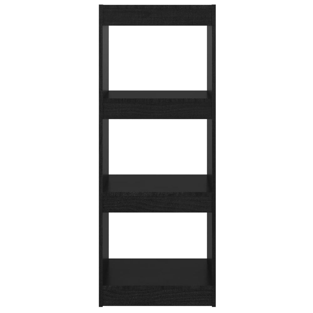 Boekenkast/kamerscherm 40x30x103,5 cm massief grenenhout zwart MeubelReus