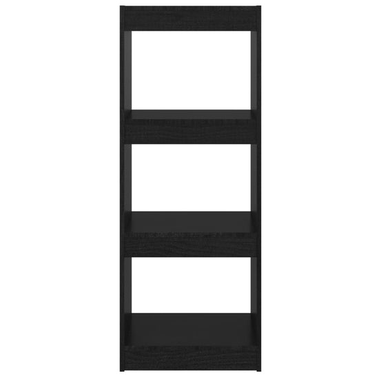 Boekenkast/kamerscherm 40x30x103,5 cm massief grenenhout zwart MeubelReus