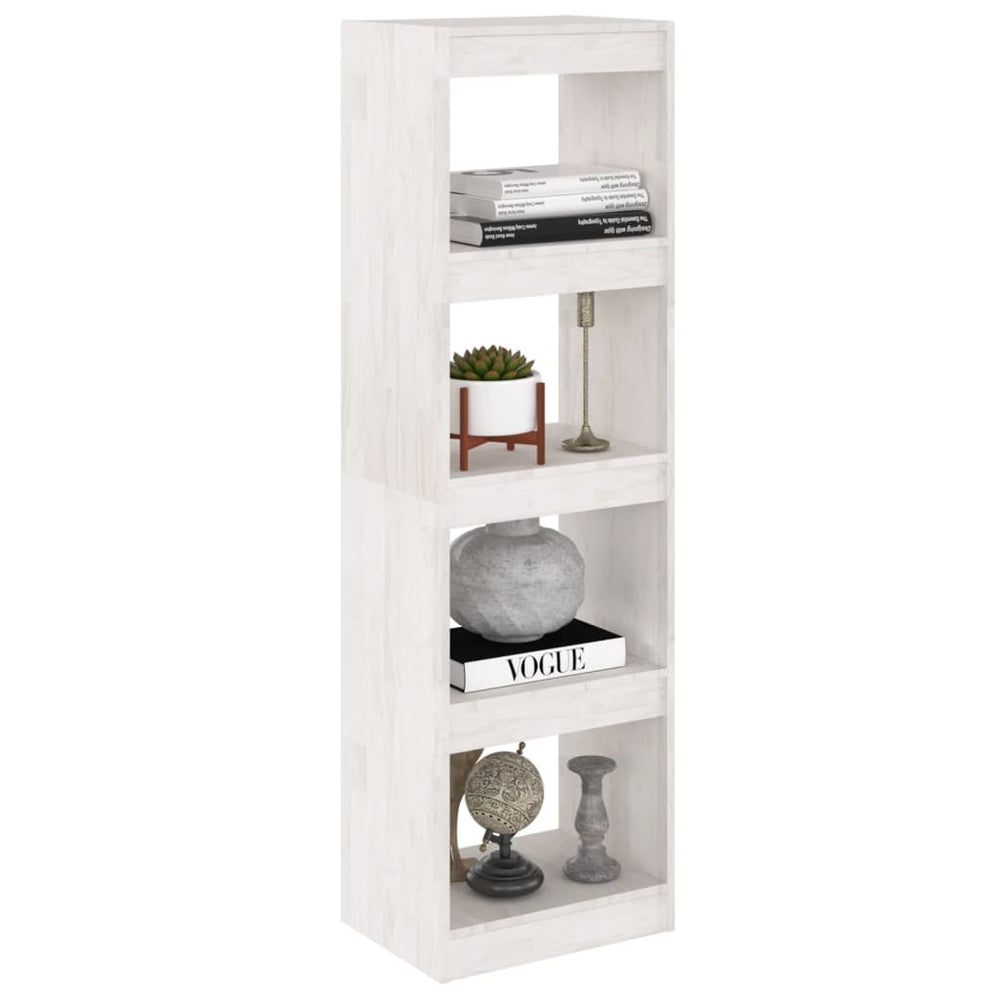 Boekenkast/kamerscherm 40x30x135,5 cm grenenhout wit MeubelReus