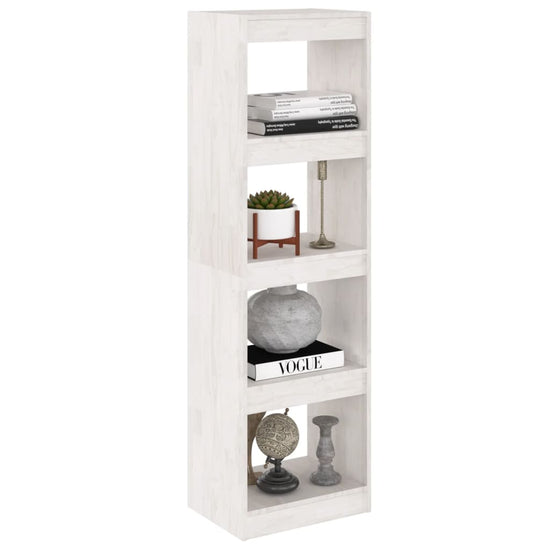 Boekenkast/kamerscherm 40x30x135,5 cm grenenhout wit MeubelReus