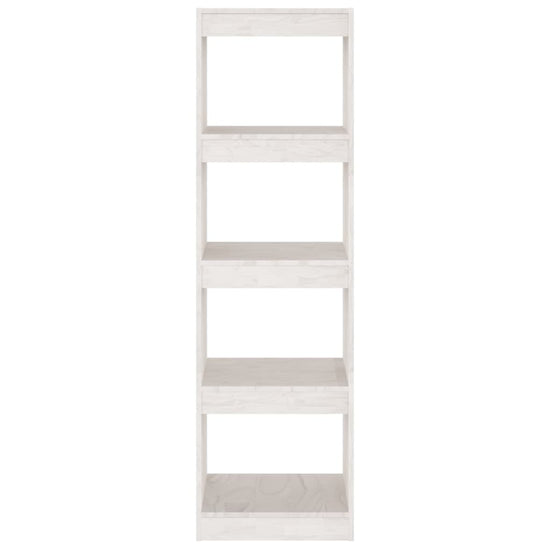 Boekenkast/kamerscherm 40x30x135,5 cm grenenhout wit MeubelReus