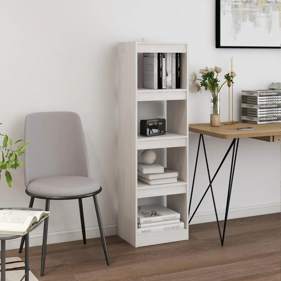 Boekenkast/kamerscherm 40x30x135,5 cm grenenhout wit MeubelReus
